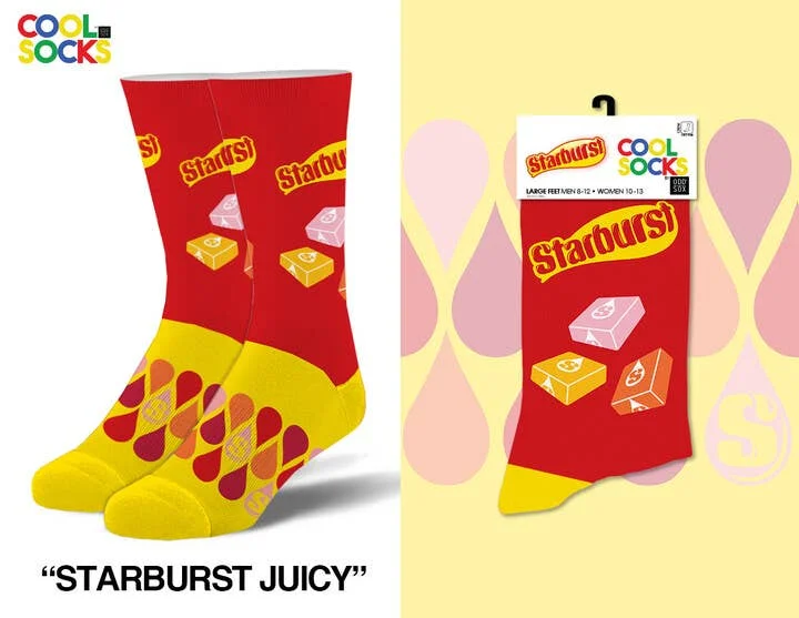 sock fashion kids -  Starburst Juicy - Mens Crew Socks