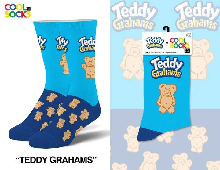 sock collections -  Teddy Grahams - Mens Crew Socks