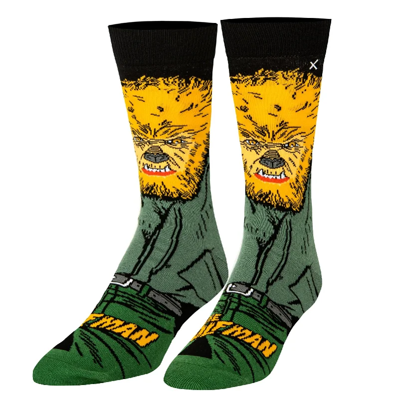 sock materials -  The Wolf Man Men's Crew Socks