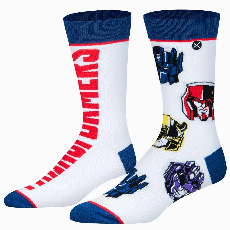 sock patterns -  Transformers Split Men's Crew Socks