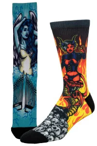 sock styles -  Heaven And Hell - 3D Printed