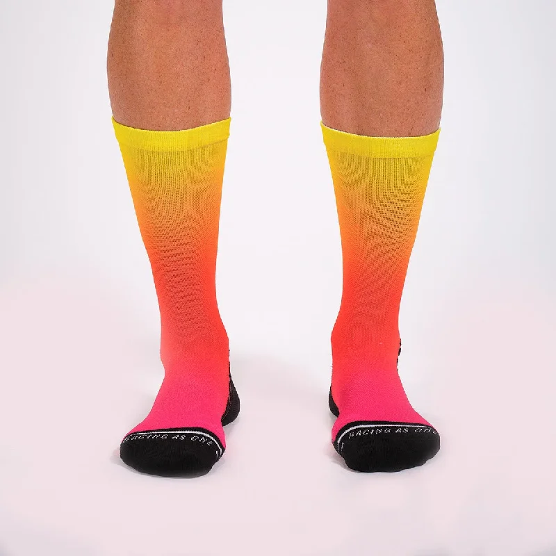 sock fashion men -  Unisex 6 Inch Sock - Team Zoot Fade