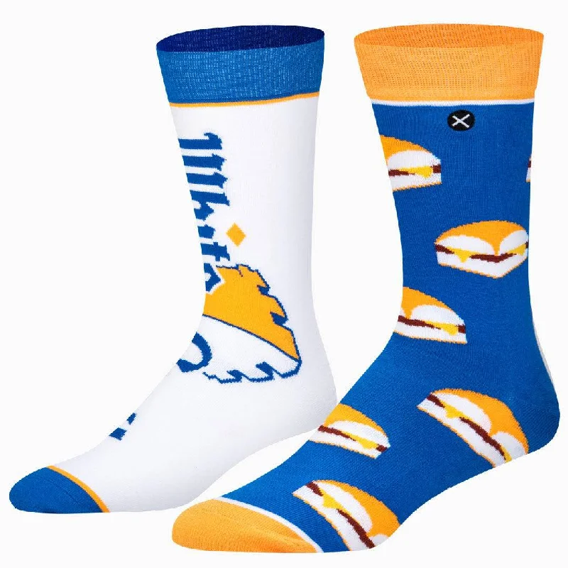 sock exchanges men -  White Castle Split Men's Crew Socks