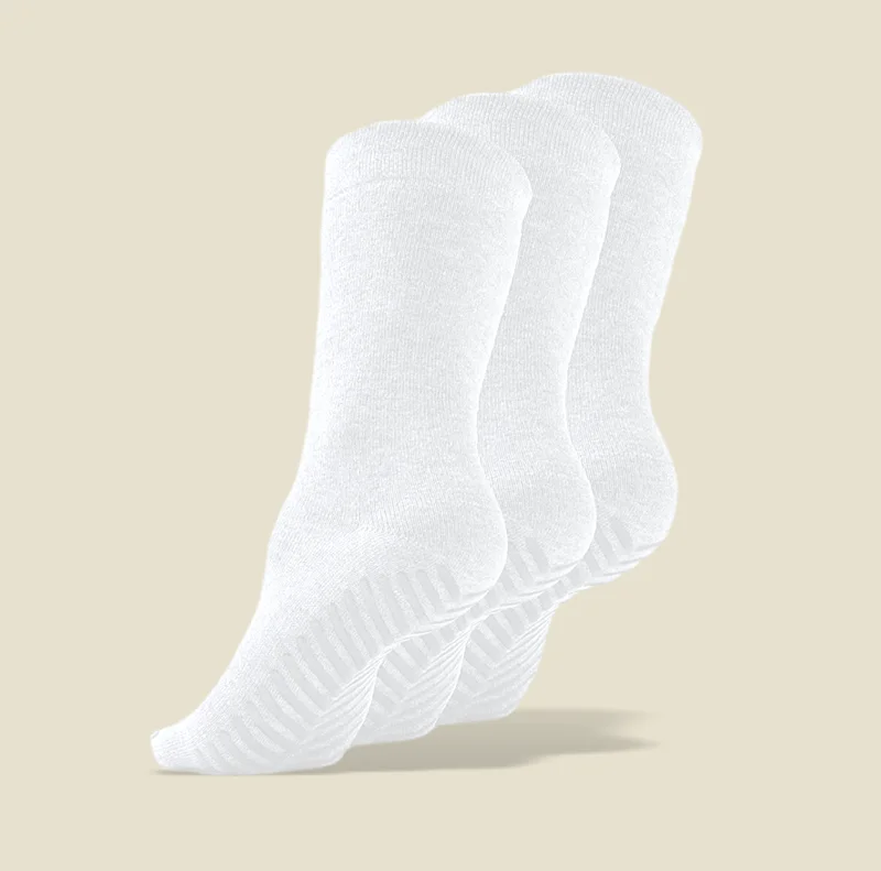 sock prices men -  Men's White Original Crew Non-Slip Socks - 3 pairs