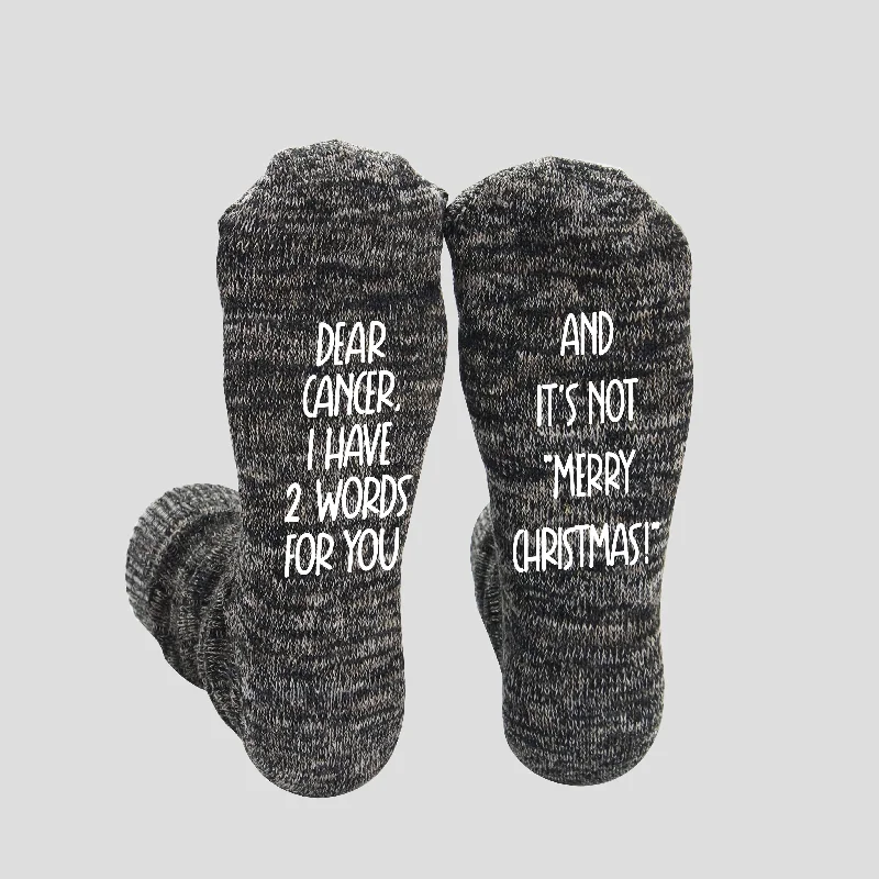 sock singles online -  Men's Dear Cancer, I have 2 Words For You, And It's Not "Merry Christmas!" Cancer Socks