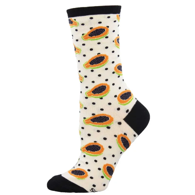 sock trends kids -  Papaya Pin Dot - Cotton Crew