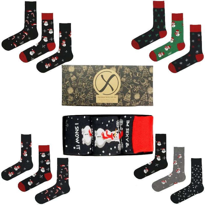 sock prices women -  Xact Mens Christmas Xmas Socks Gift Box - UK 7-11 (3-Pack)