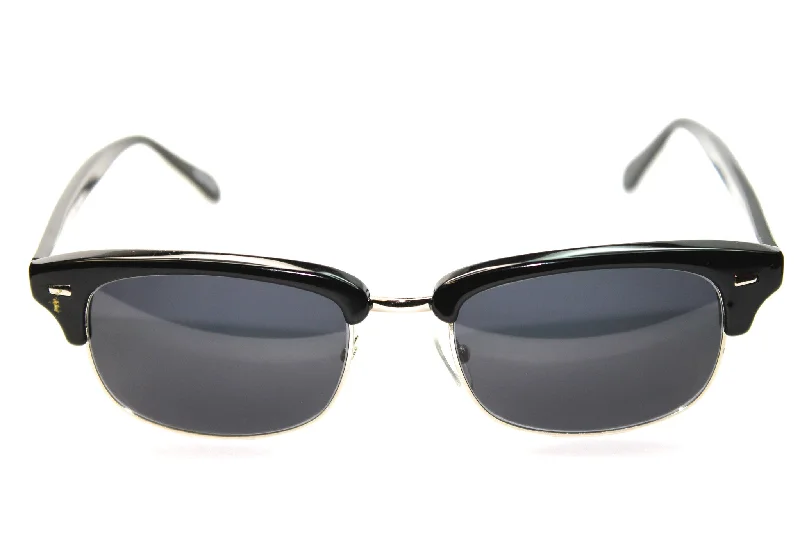 sunglasses with quick adjustments -  Geek Eyewear - 201 Clubmaster Sunglasses - Black