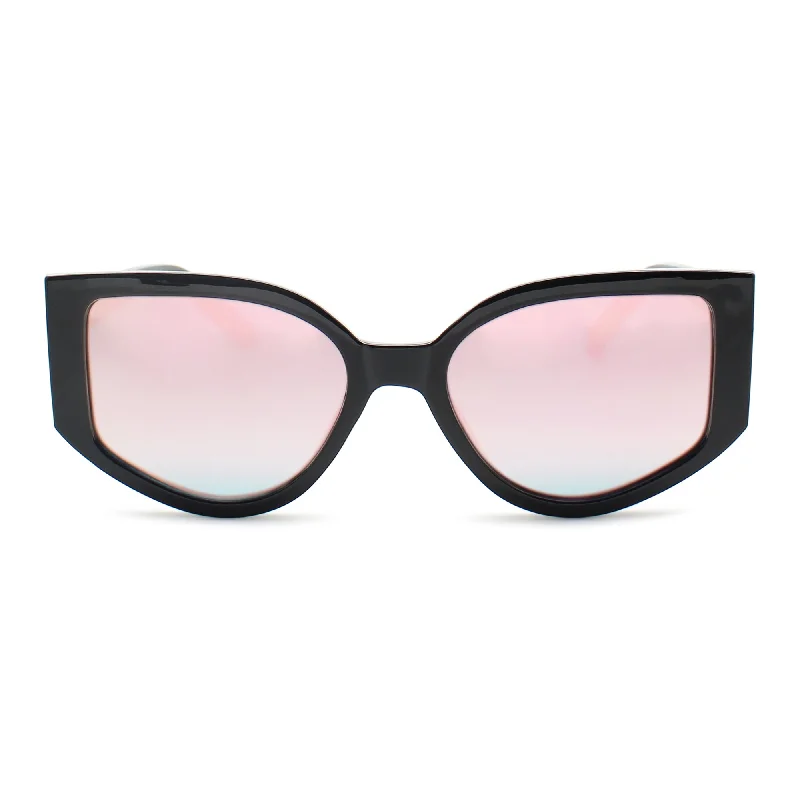 sunglasses with ventilated frames -  Mirror Lens Cat Eye Sunglasses for Women | C-5544