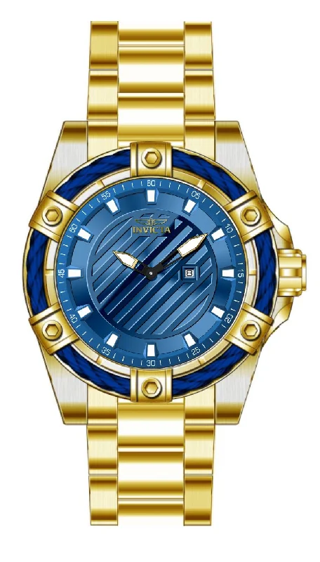 watch with gold numerals -  Band For Invicta Bolt  Men 46875