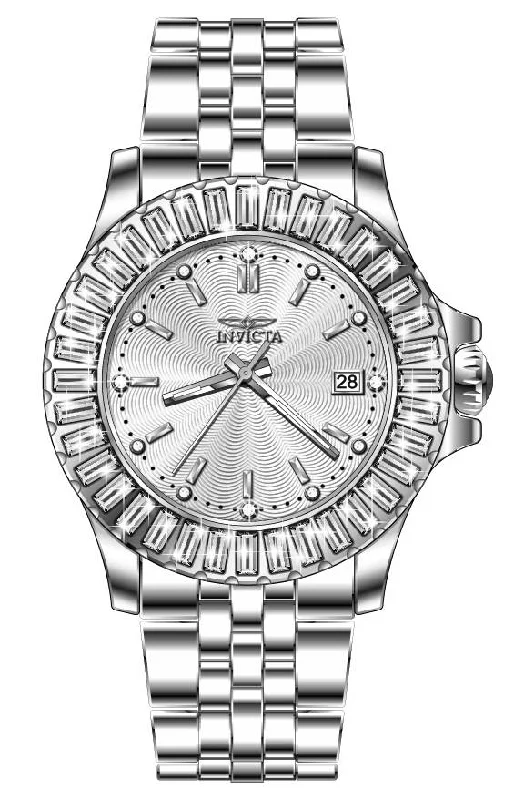 watch with sturdy dial -  Band For Invicta Pro Diver  Lady 46727