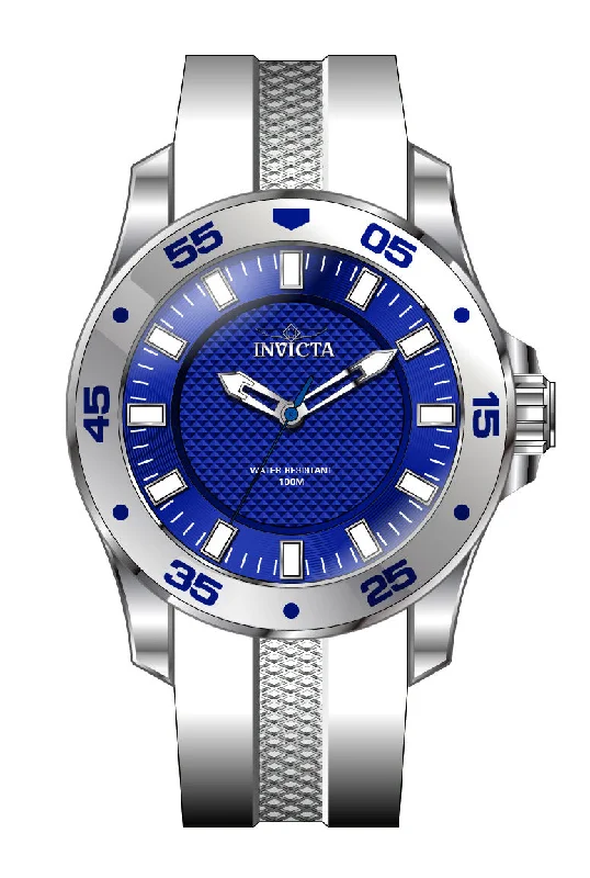 watch with classic strap -  Band For Invicta Pro Diver  Men 46758