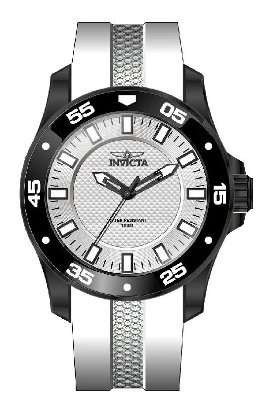 watch with polished bezel -  Band For Invicta Pro Diver  Men 46765