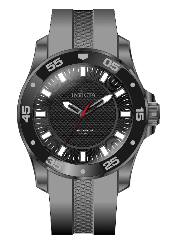 watch with vintage hands -  Band For Invicta Pro Diver  Men 46769