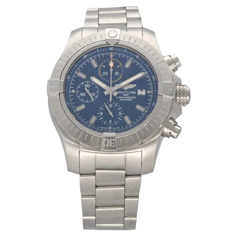 watch with ceramic case -  Breitling Avenger A13317 45mm Stainless Steel Watch