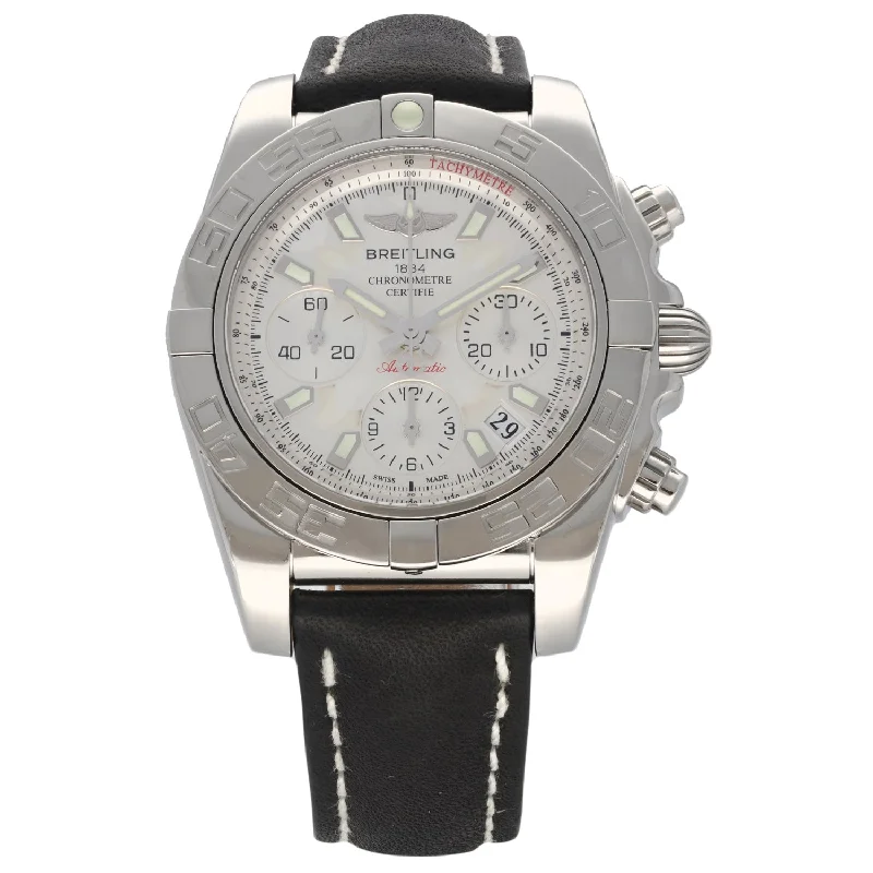 watch with mechanical movement -  Breitling Chronomat AB0140 40mm Stainless Steel Watch