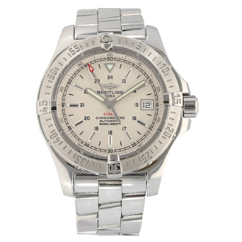 watch with stainless steel band -  Breitling Colt A17380 39.5mm Stainless Steel Watch