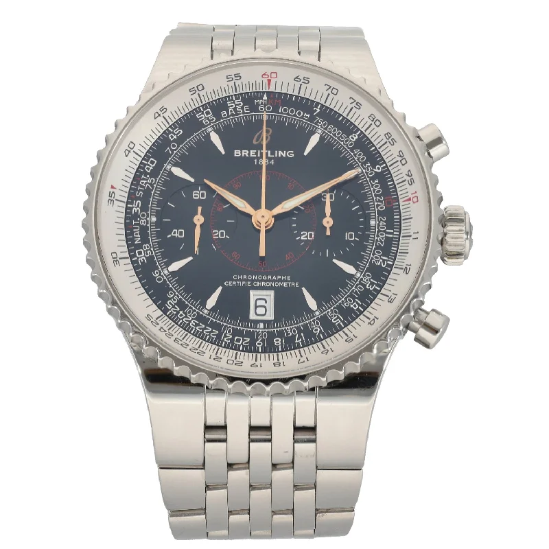 watch with bold bezel -  Breitling Montbrillant Legende A23340 47mm Stainless Steel Watch