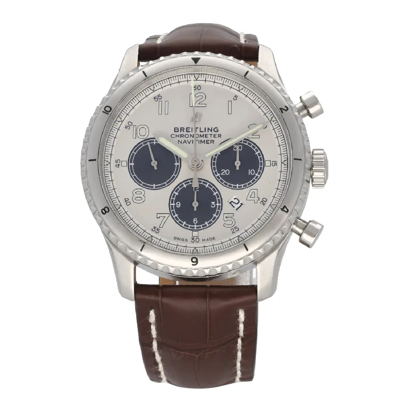 watch with world time -  Breitling Navitimer AB0117 43mm Stainless Steel Watch