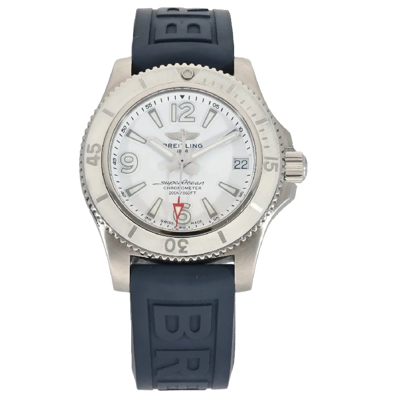 watch with luxury bezel -  Breitling Superocean A17316 36mm Stainless Steel Watch