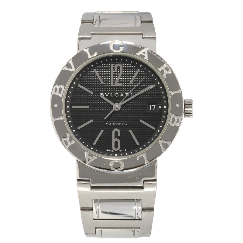 watch with sporty numerals -  Bvlgari BB 38 SS 38mm Stainless Steel Watch