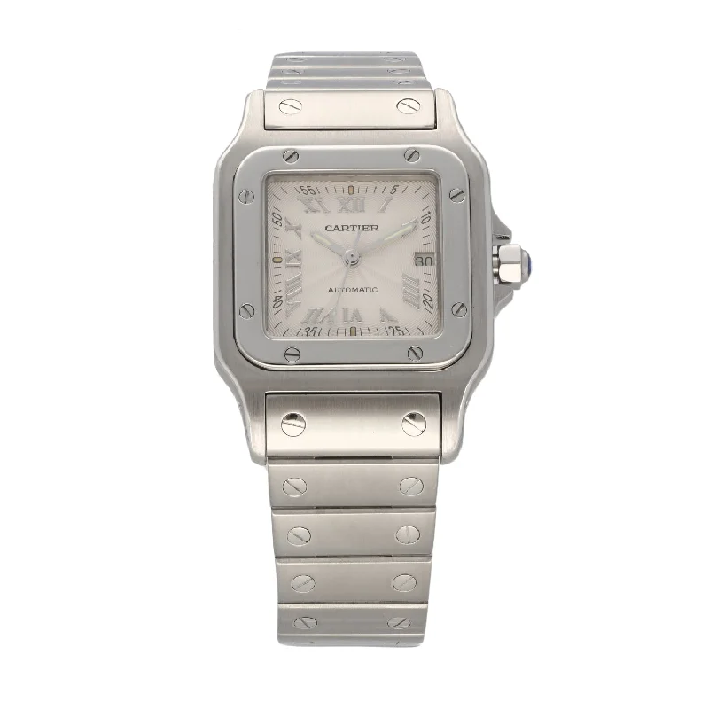 watch with silver case -  Cartier Santos W20040D6 29mm Stainless Steel Watch