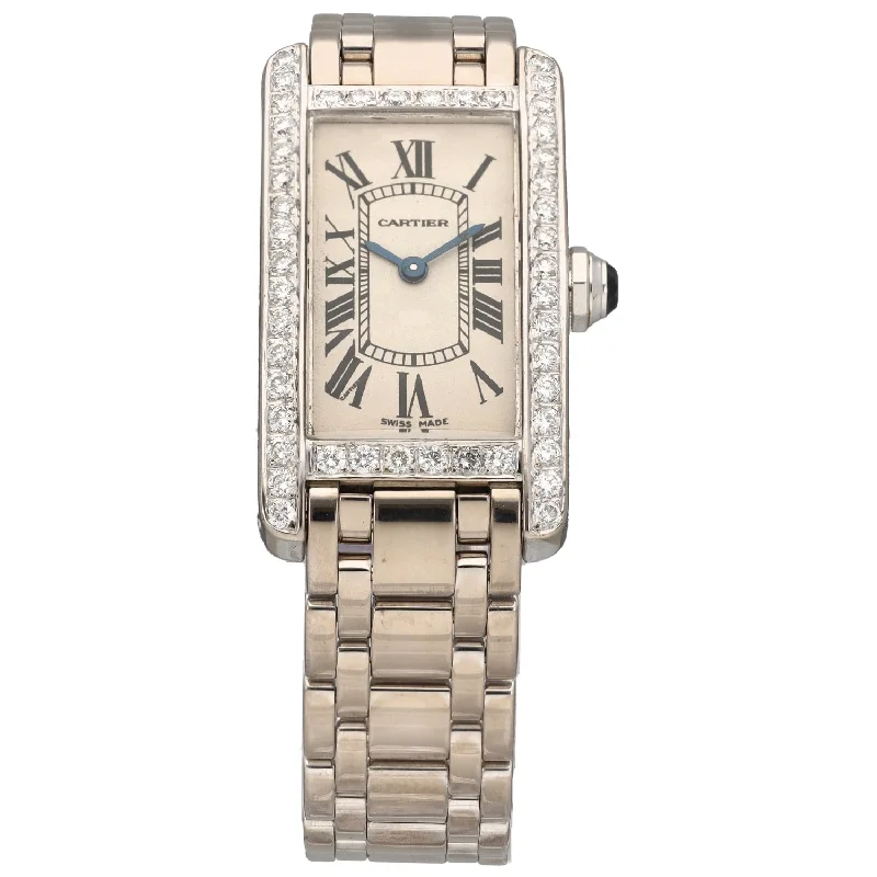 watch with alarm function -  Cartier Tank W26019L1 19mm White Gold Watch