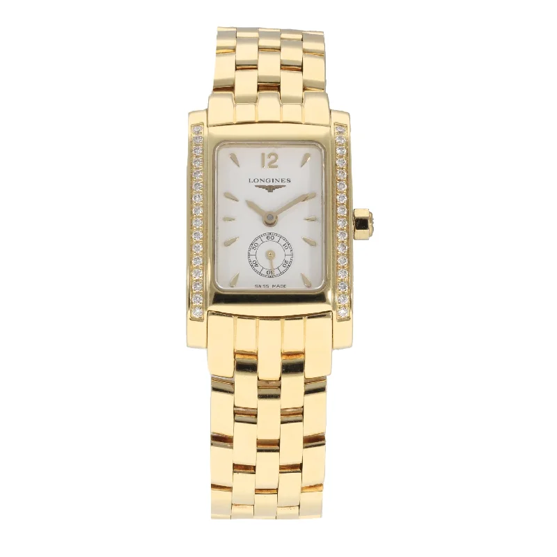 watch with blue strap -  Longines DolceVita L5.155.7 20mm Gold Watch