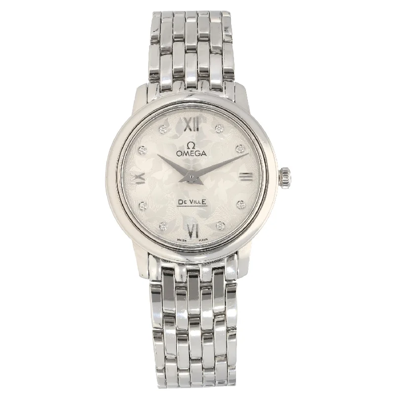 watch with sleek strap -  Omega De Ville 424.10.27.60.52.001 27mm Stainless Steel Watch