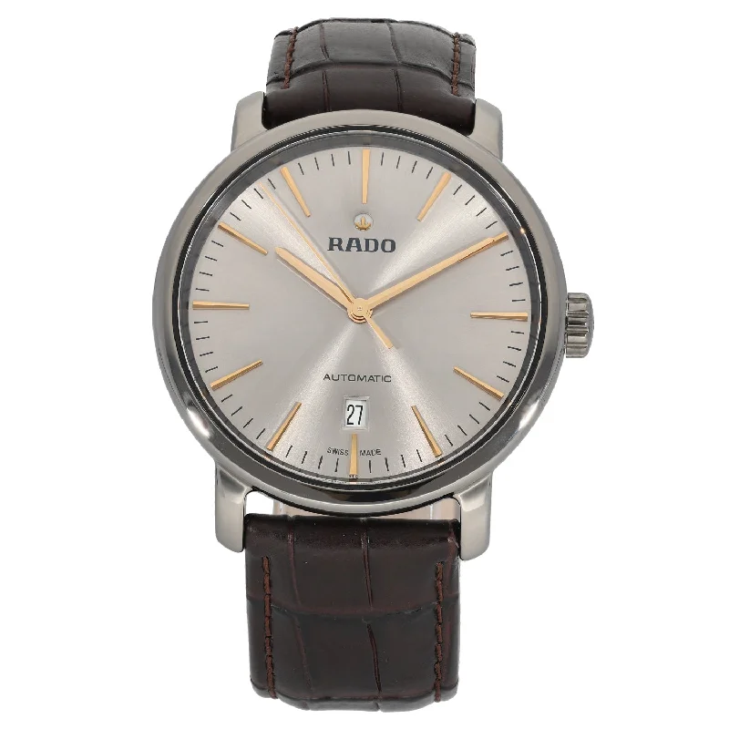 watch with unique numerals -  Rado Diamaster XL 629.0074.3 40mm Ceramic Watch