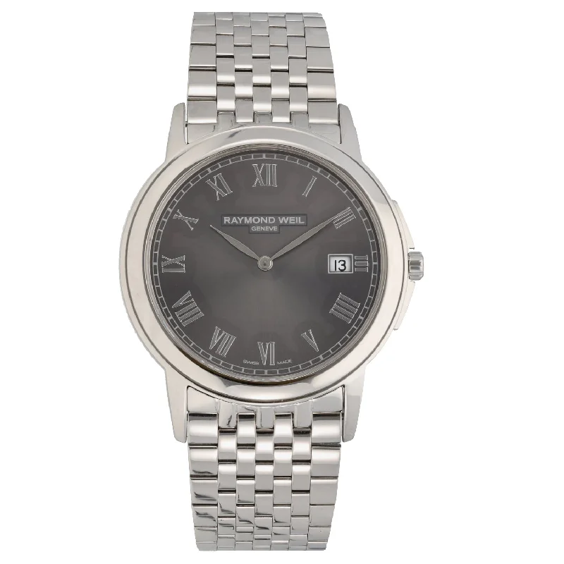 watch with silver dial -  Raymond Weil Tradition 5466 39mm Stainless Steel Watch