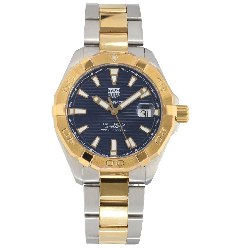 watch with bold strap -  Tag Heuer Aquaracer WBD2120 41mm Bi-Colour Watch