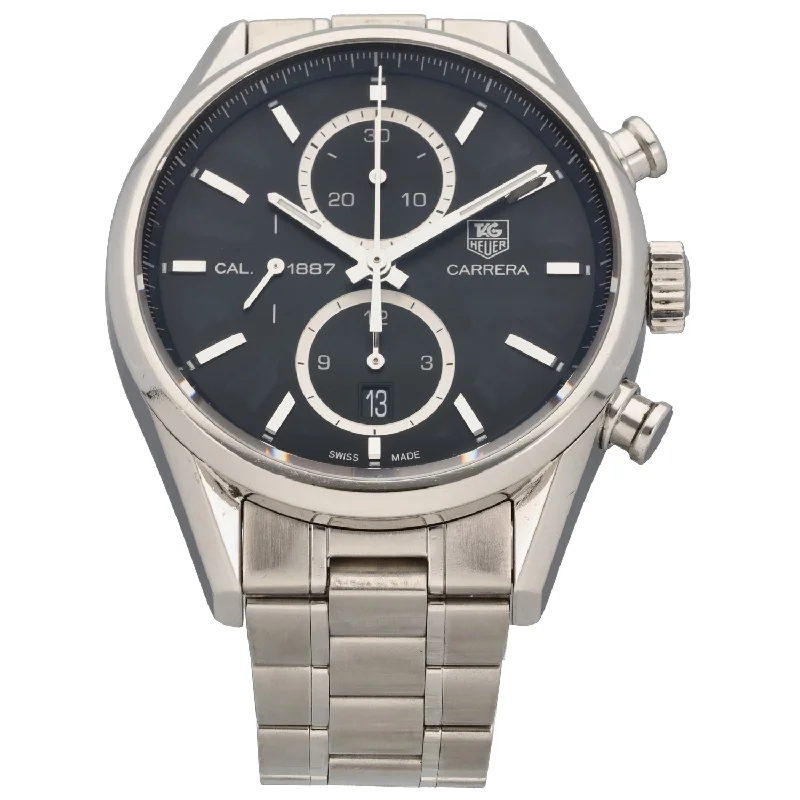 watch with adjustable strap -  Tag Heuer Carrera CAR2110-0 41mm Stainless Steel Watch