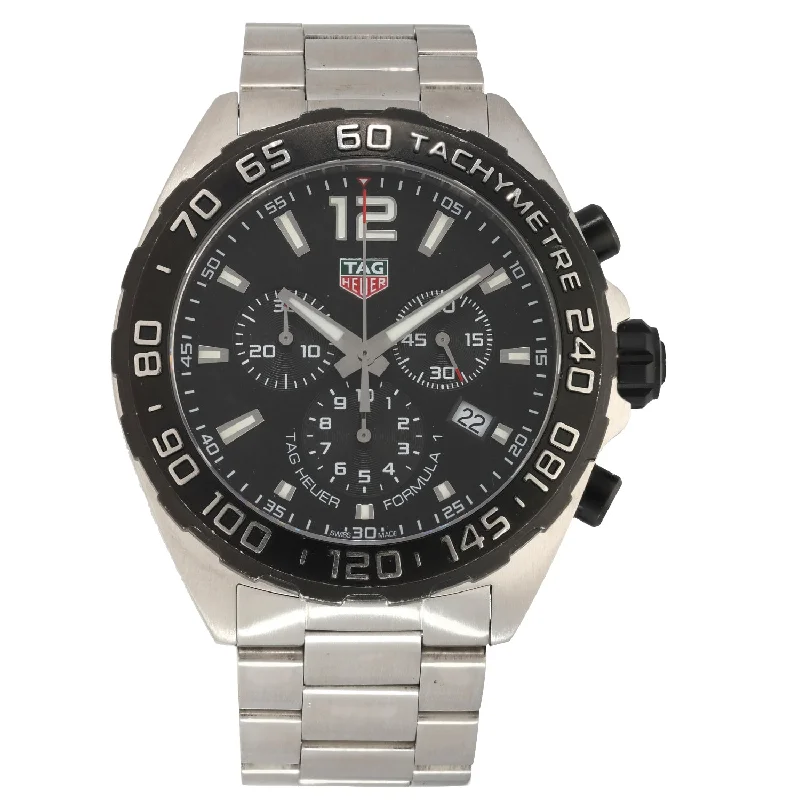 watch with two tone finish -  Tag Heuer Formula 1 CAZ1010 43mm Stainless Steel Watch