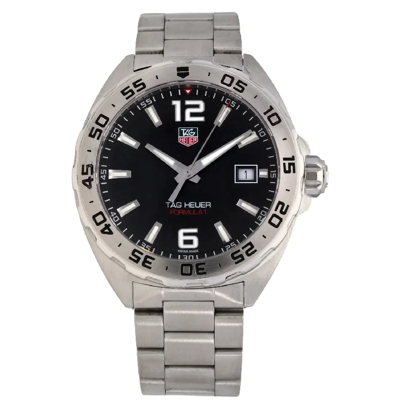 watch with step counter -  Tag Heuer Formula 1 WAZ1112 41mm Stainless Steel Watch