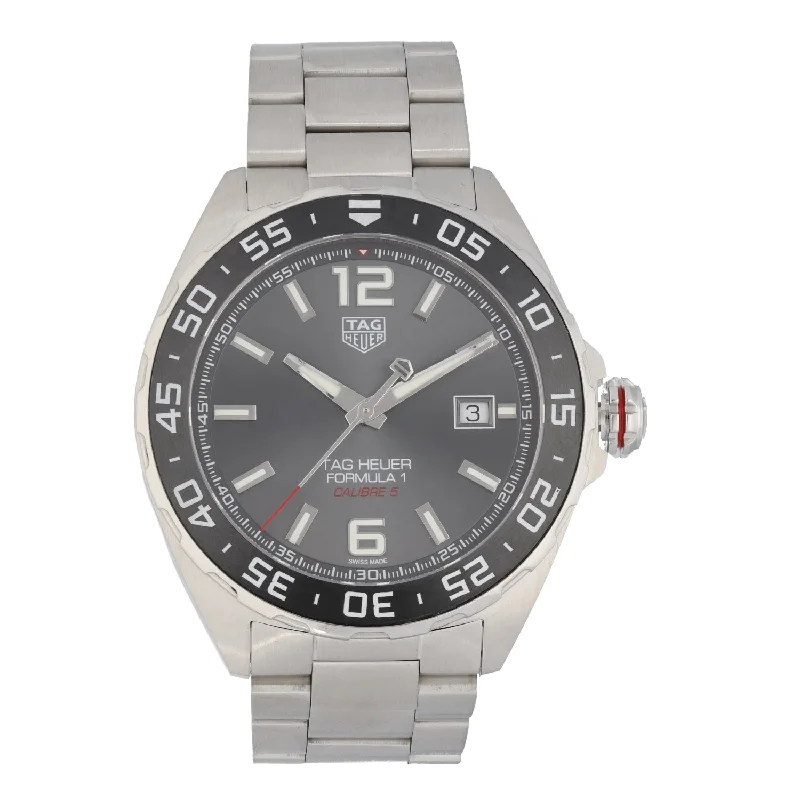 watch with fitness goals -  Tag Heuer Formula 1 WAZ2011 43mm Stainless Steel Watch