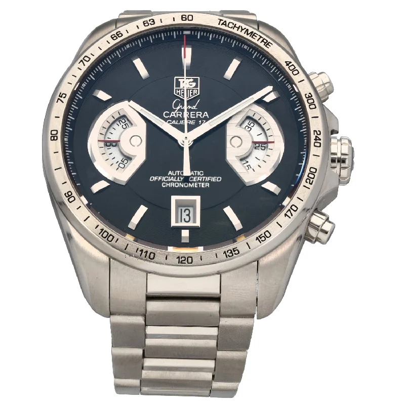 watch with moon phase -  Tag Heuer Grand Carrera CAV511A 43mm Stainless Steel Watch