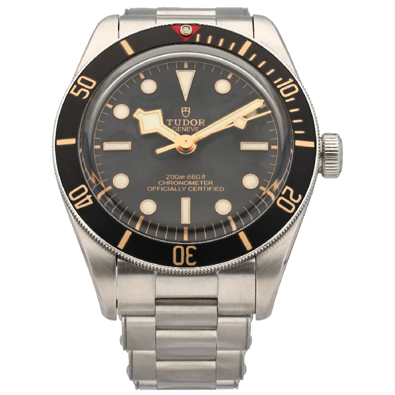 watch with classic case -  Tudor Black Bay 79030 39mm Stainless Steel Watch