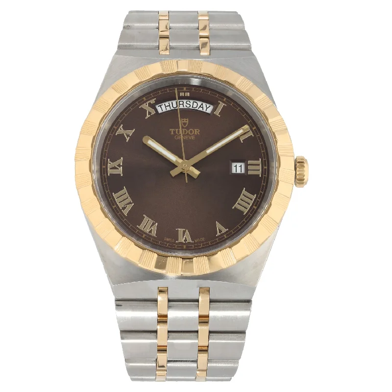 watch with durable bezel -  Tudor Royal 28603 41mm Bi-Colour Watch